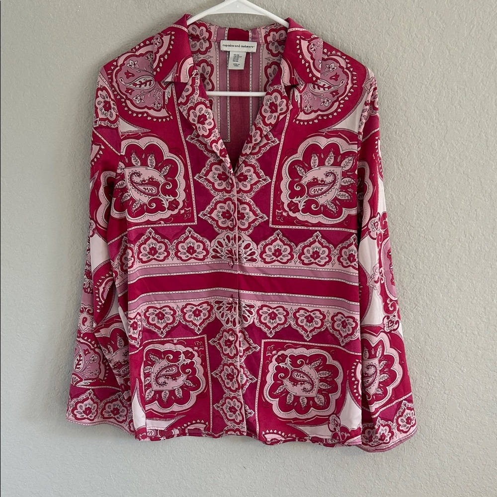 Silky Paisley PJ Button-Down